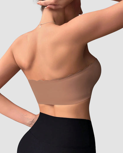 Strapless Front Closure Leopard Print Bra