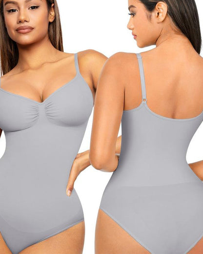 Seamless Covered Bust Jumpsuit Slimming Thong Bodysuit