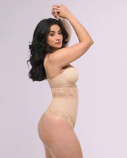 Bare Essentials™ AirSlim® High-Waisted Polka Dot Shaping Thong