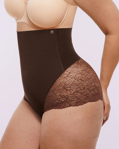 Bare Essentials™ MeshSmooth™ High-Waisted  Sheer Lace Brief