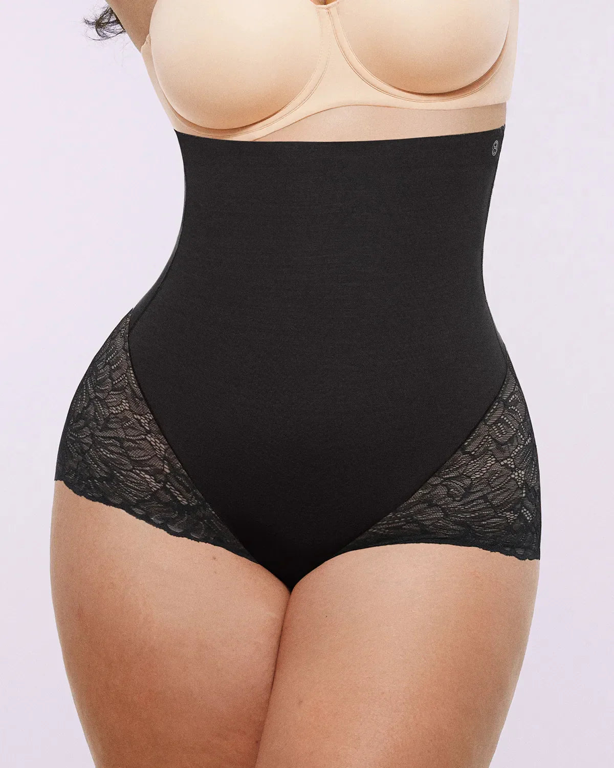Bare Essentials™ MeshSmooth™ High-Waisted  Sheer Lace Brief