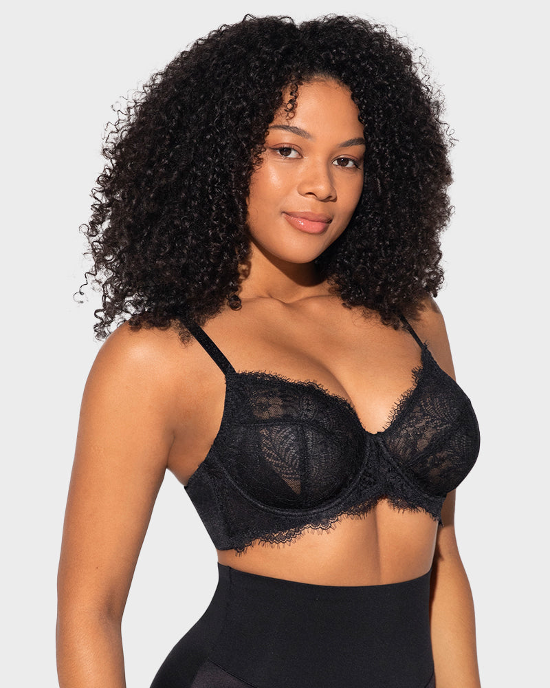 Comfort Unlined Lace Underwire Push Up Bra