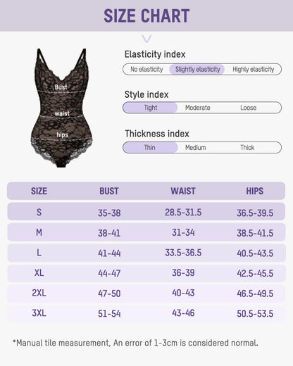 Deep V Sexy Lace Sculpting Thong Bodysuit