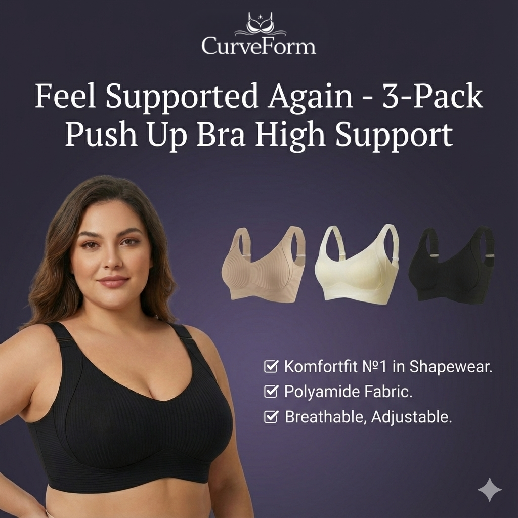 Komfortfit | 3-Pack Push Up Bra – High Support