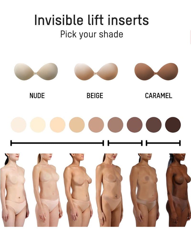 Front Closure Adhesive Invisible Push-Up Bra(2 Pairs)